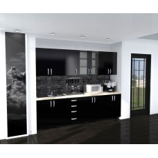 Bucatarie Zebra 2.6m PAL Negru